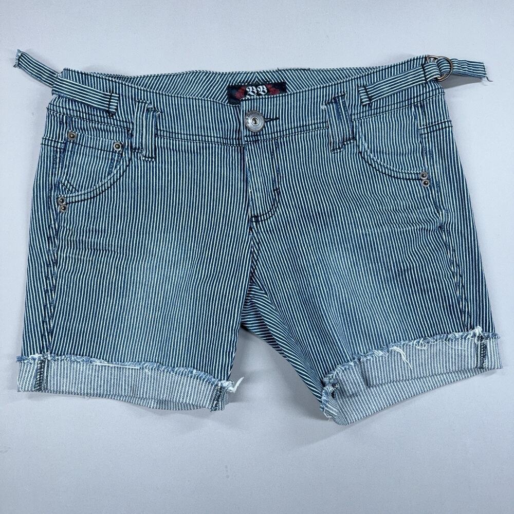 BB Dakota Size 11 Women’s Striped Denim Shorts